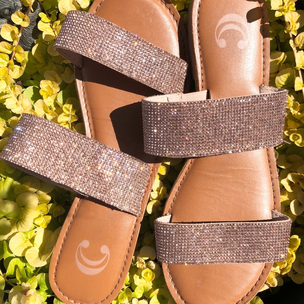 Rose Gold Rhinestone Sandals